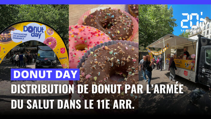 Distribution de donut par l'Armée du Salut dans le 11e arr.