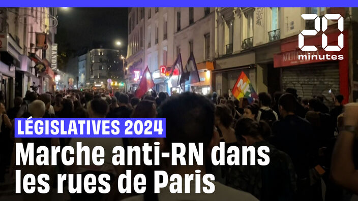 Résultats législatives 2024 : Marche spontanée contre l'extrême droite dans les rues de Paris