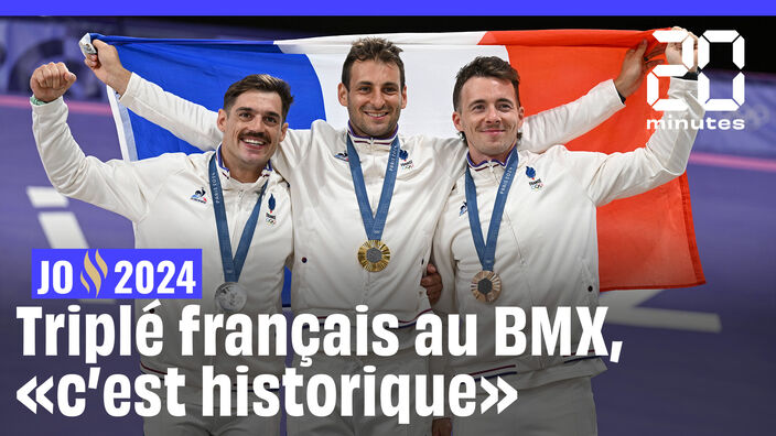 JO 2024 : Triplé du BMX français, «c'est historique, on a fait quelque d'exceptionnel»