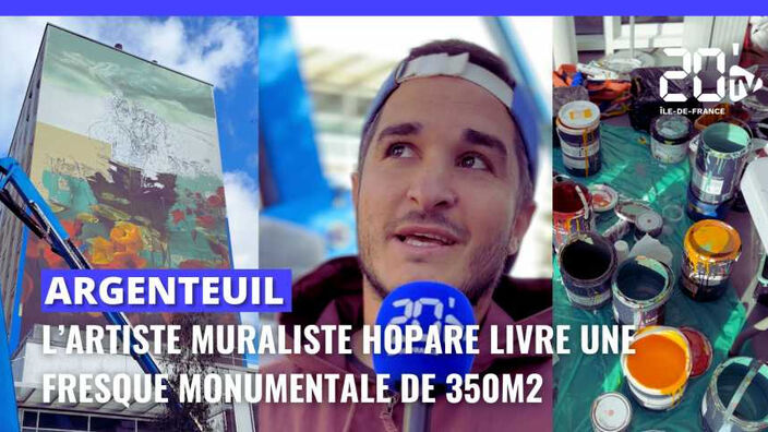 Argenteuil : l'artiste Hopare intègre les riverains dans une fresque monumentale