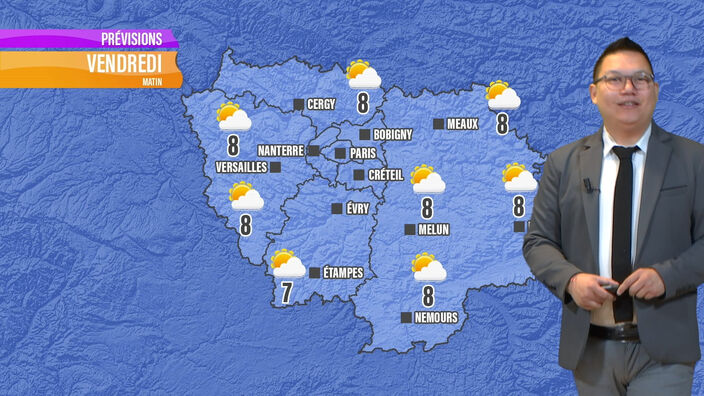 Les prévisions météo de ce vendredi 8 novembre en Île-de-France