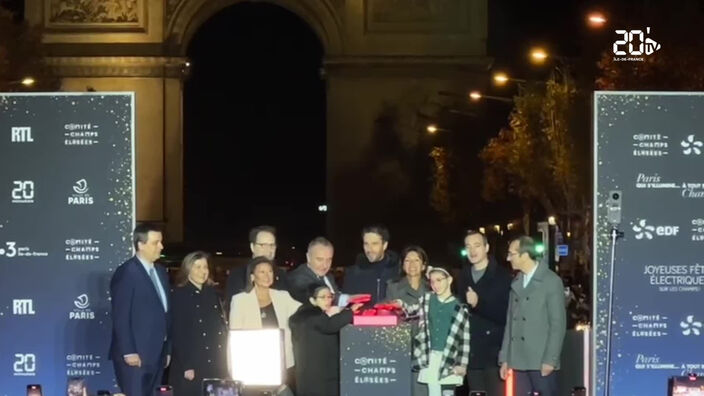 Tony Estanguet a lancé les illuminations des Champs-Élysées 